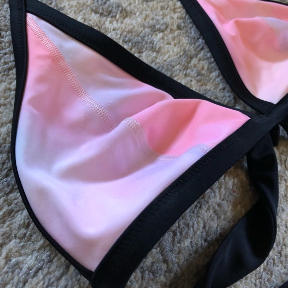 VS Pink & Black Watercolor Bikini Top - Picture 5 of 5